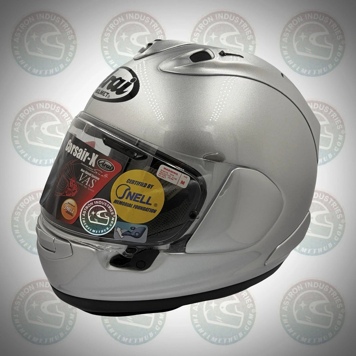 Arai Corsair - X Aluminum Silver Motorcycle Helmet - TheHelmetHub