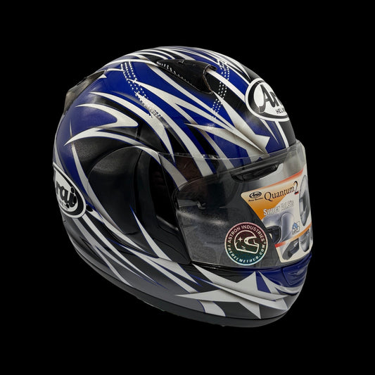 Arai Quantum 2 Stellar Black & Blue Motorcycle Helmet - TheHelmetHub