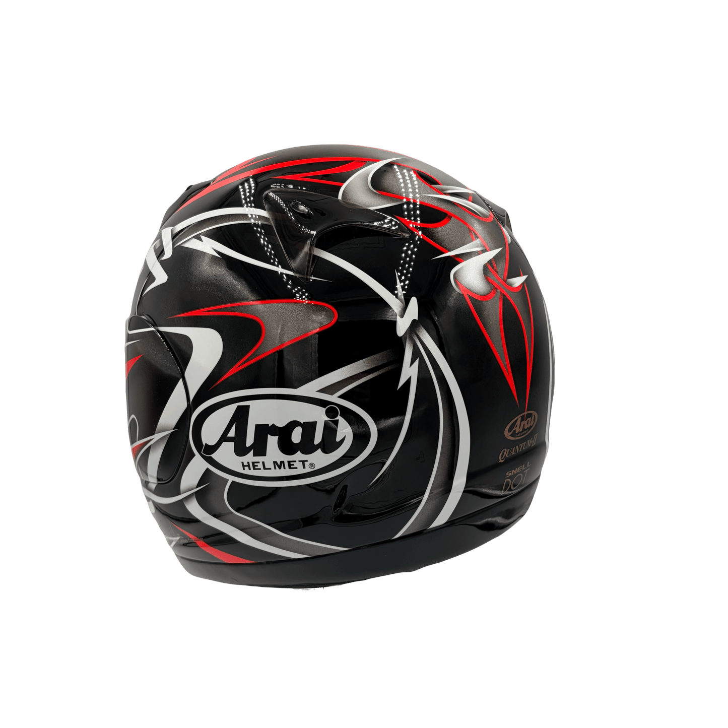 Arai Quantum 2 Twisted Black and Red Motorcycle Helmet - TheHelmetHub