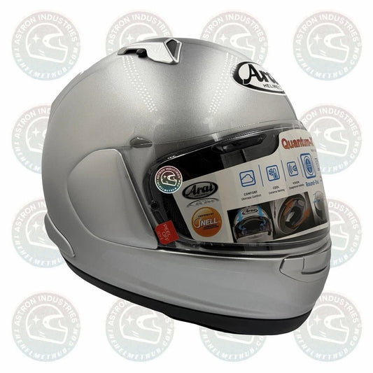 Arai Quantum - X Aluminum Silver Motorcycle Helmet - TheHelmetHub
