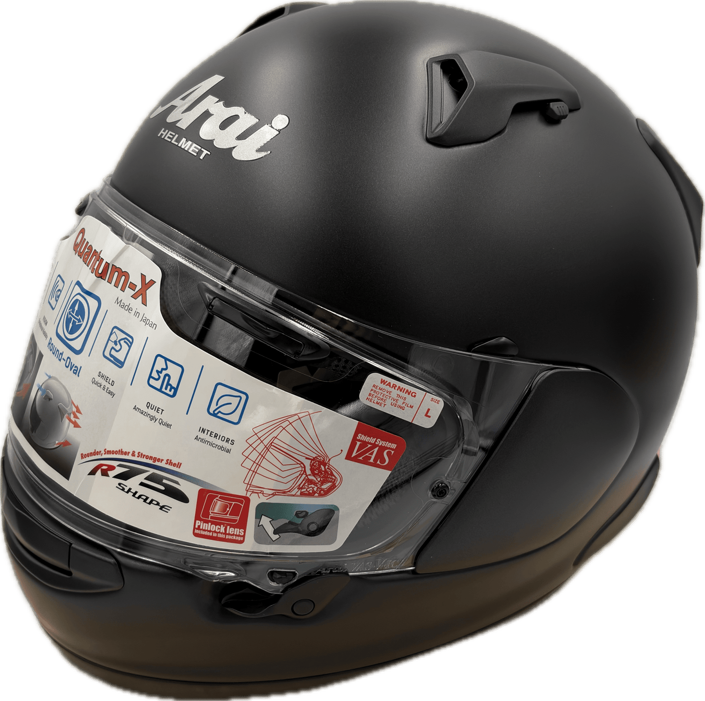 Arai Quantum - X Black - Frost Motorcycle Helmet - TheHelmetHub