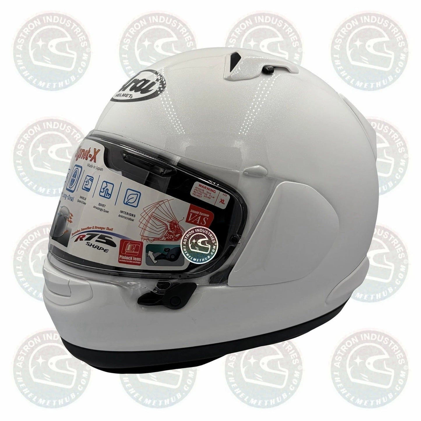 Arai Signet-X Diamond White Motorcycle Helmet - TheHelmetHub
