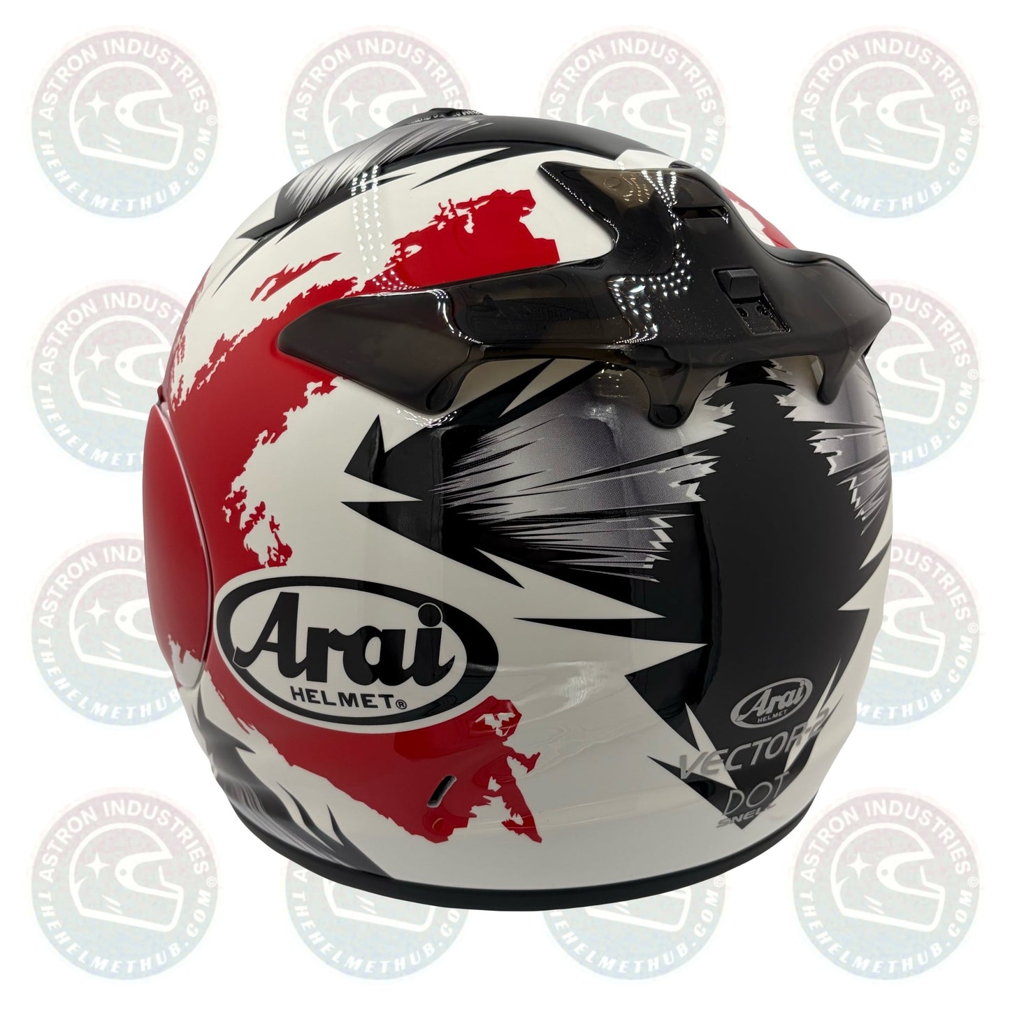 Arai Vector - 2 Marker Red Motorcycle Helmet - TheHelmetHub