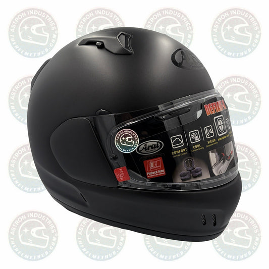 Arai Defiant-X Black Frost motorcycle helmet, left side