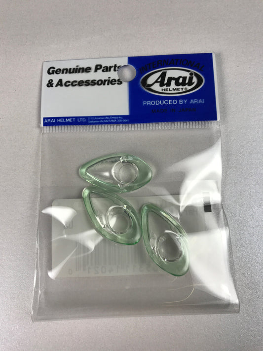 Arai GP-6S Tear-Drop Intake Vent Set (3) — Clear
