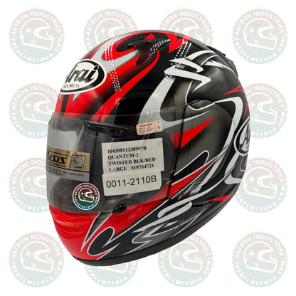 Arai Quantum 2 Twisted Black and Red Motorcycle Helmet