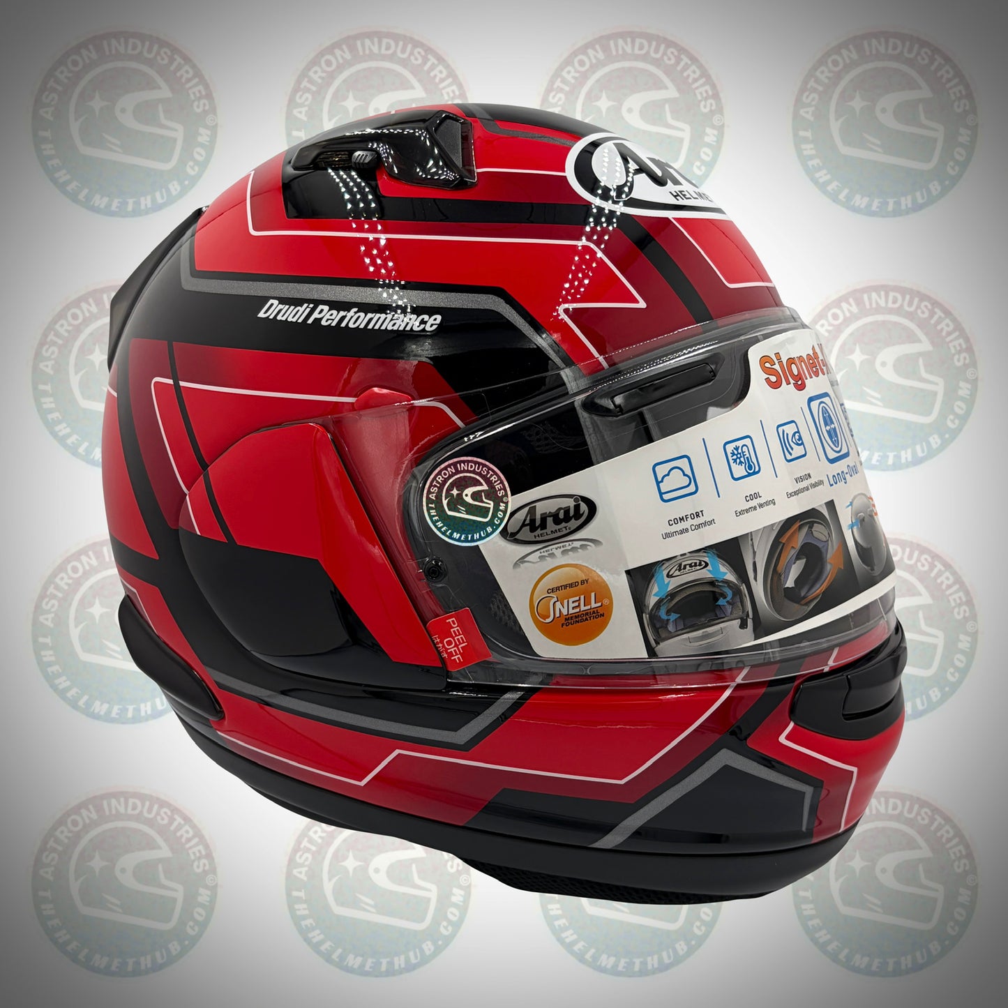 Arai Signet-X Place Red Motorcycle Helmet
