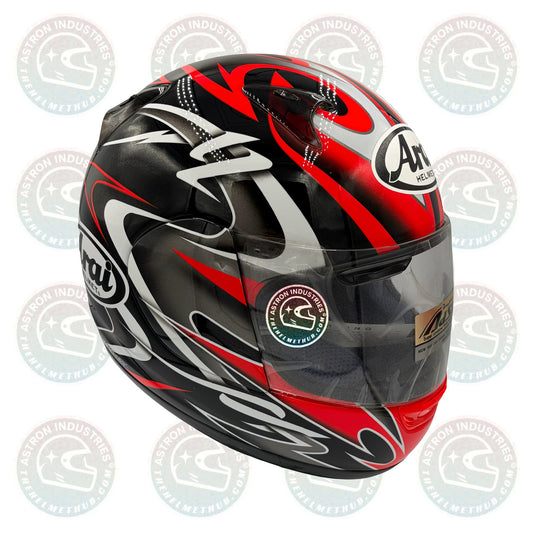 Arai Quantum 2 Twisted Black and Red Motorcycle Helmet