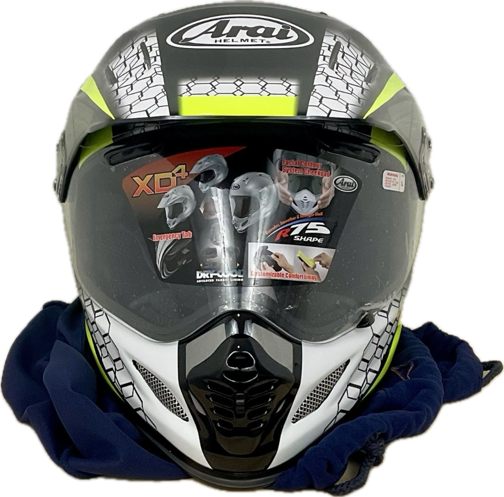 Arai XD-4 Mesh Yellow Motorcycle Helmet
