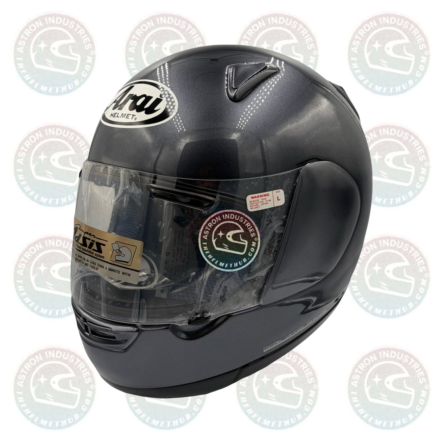 Arai Astral Aluminum Grey Motorcycle Helmet - TheHelmetHub