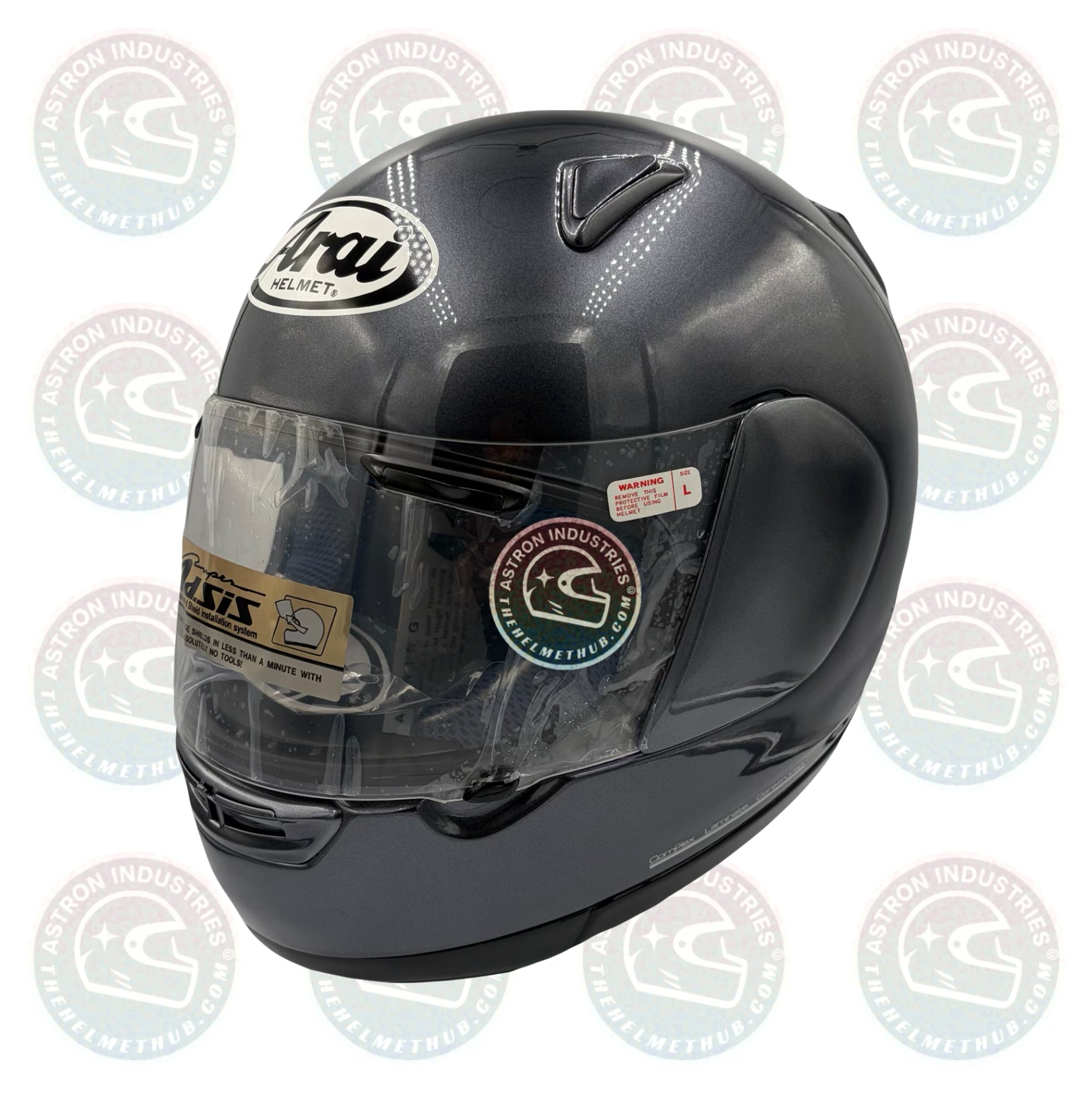 Arai Astral Aluminum Grey Motorcycle Helmet - TheHelmetHub
