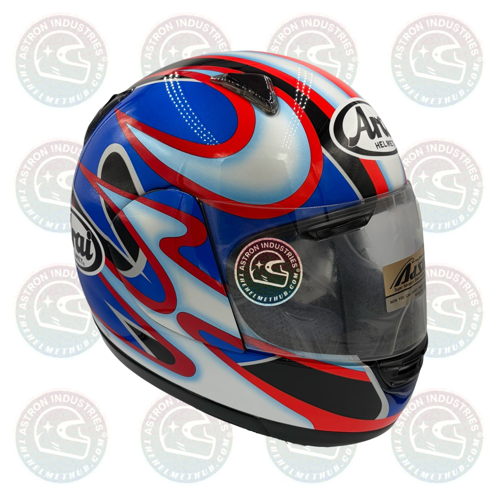 Arai Astral Tempest Black & Blue Motorcycle Helmet - TheHelmetHub