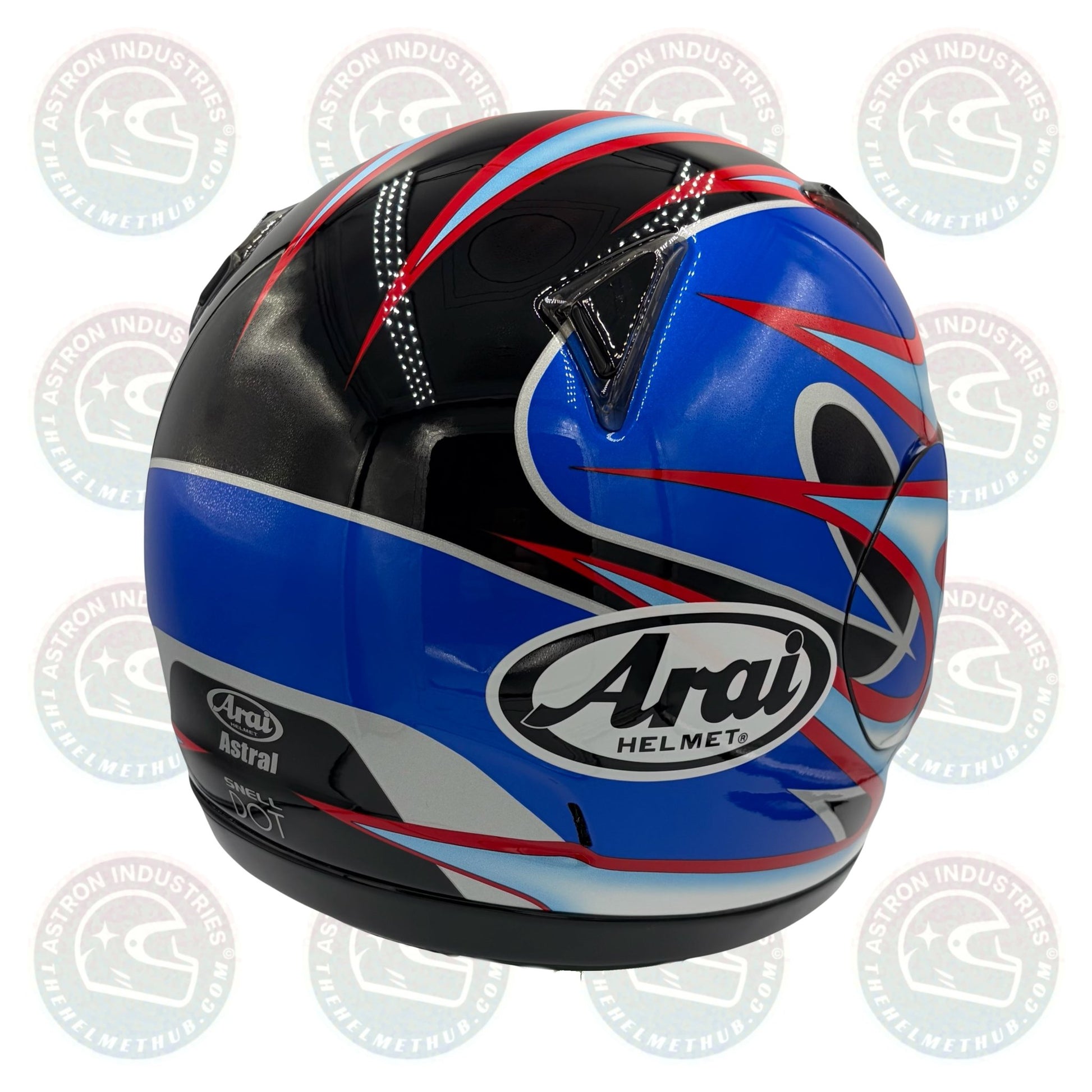 Arai Astral Tempest Black & Blue Motorcycle Helmet - TheHelmetHub
