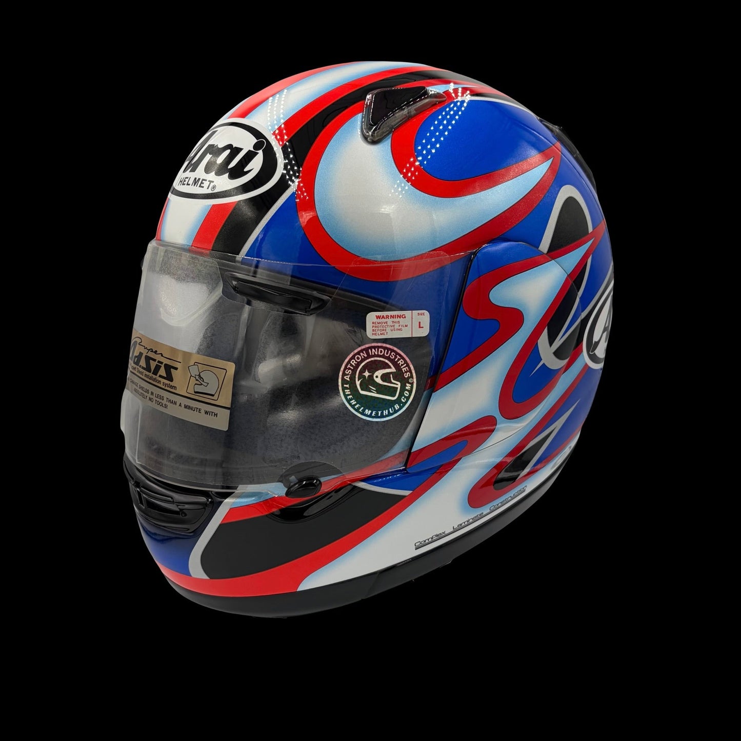 Arai Astral Tempest Black & Blue Motorcycle Helmet - TheHelmetHub
