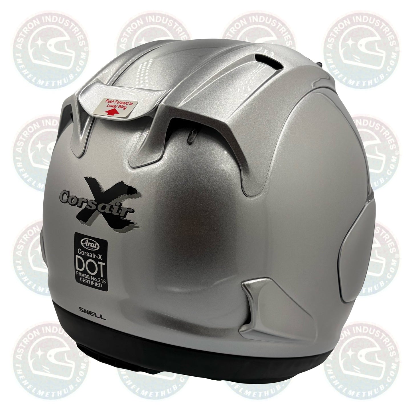 Arai Corsair - X Aluminum Silver Motorcycle Helmet - TheHelmetHub