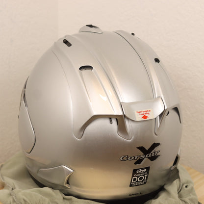 Arai Corsair - X Aluminum Silver Motorcycle Helmet - TheHelmetHub