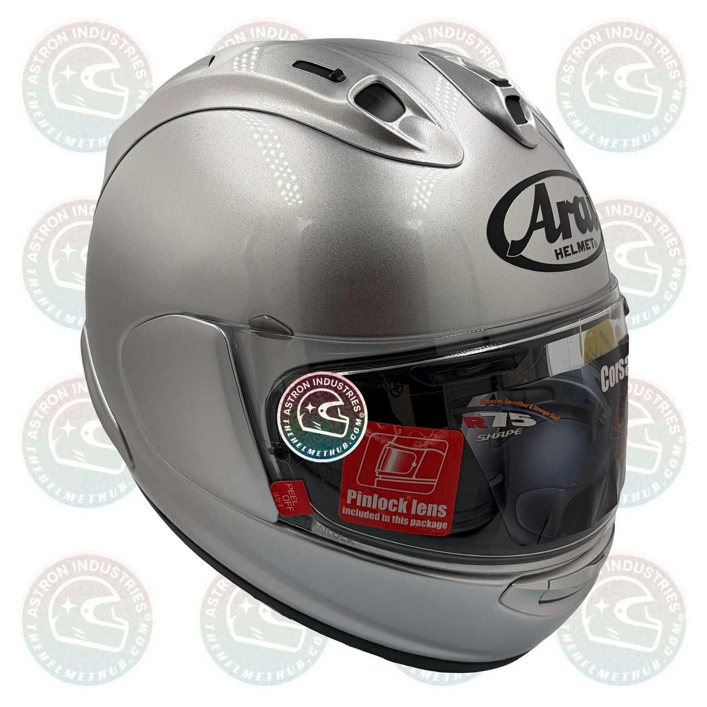 Arai Corsair - X Aluminum Silver Motorcycle Helmet - TheHelmetHub