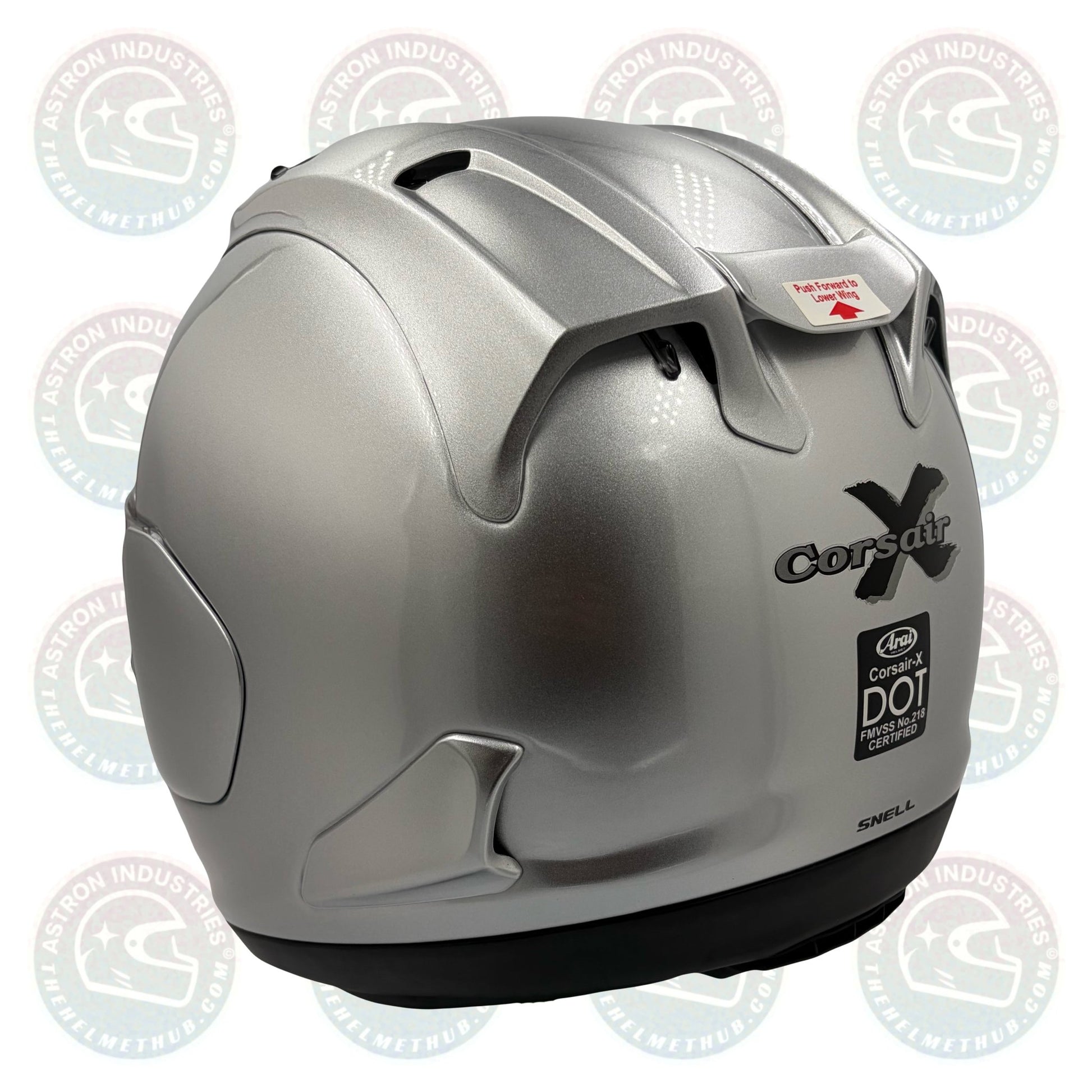Arai Corsair - X Aluminum Silver Motorcycle Helmet - TheHelmetHub