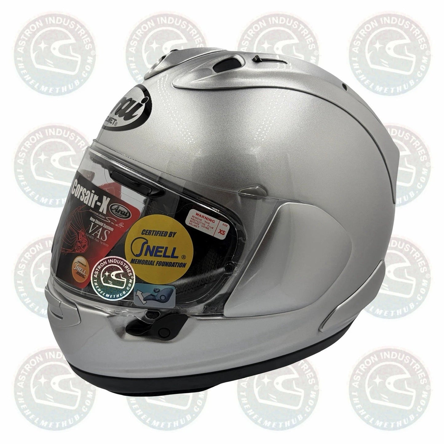 Arai Corsair - X Aluminum Silver Motorcycle Helmet - TheHelmetHub
