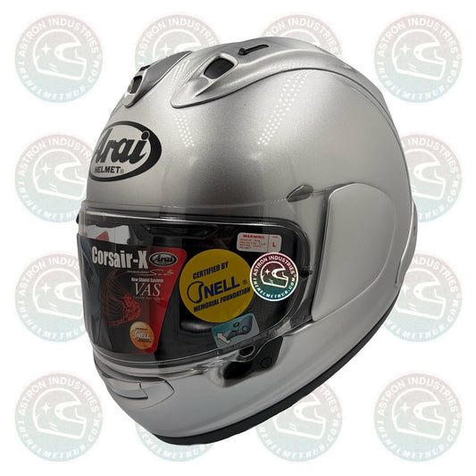 Arai Corsair - X Aluminum Silver Motorcycle Helmet - TheHelmetHub