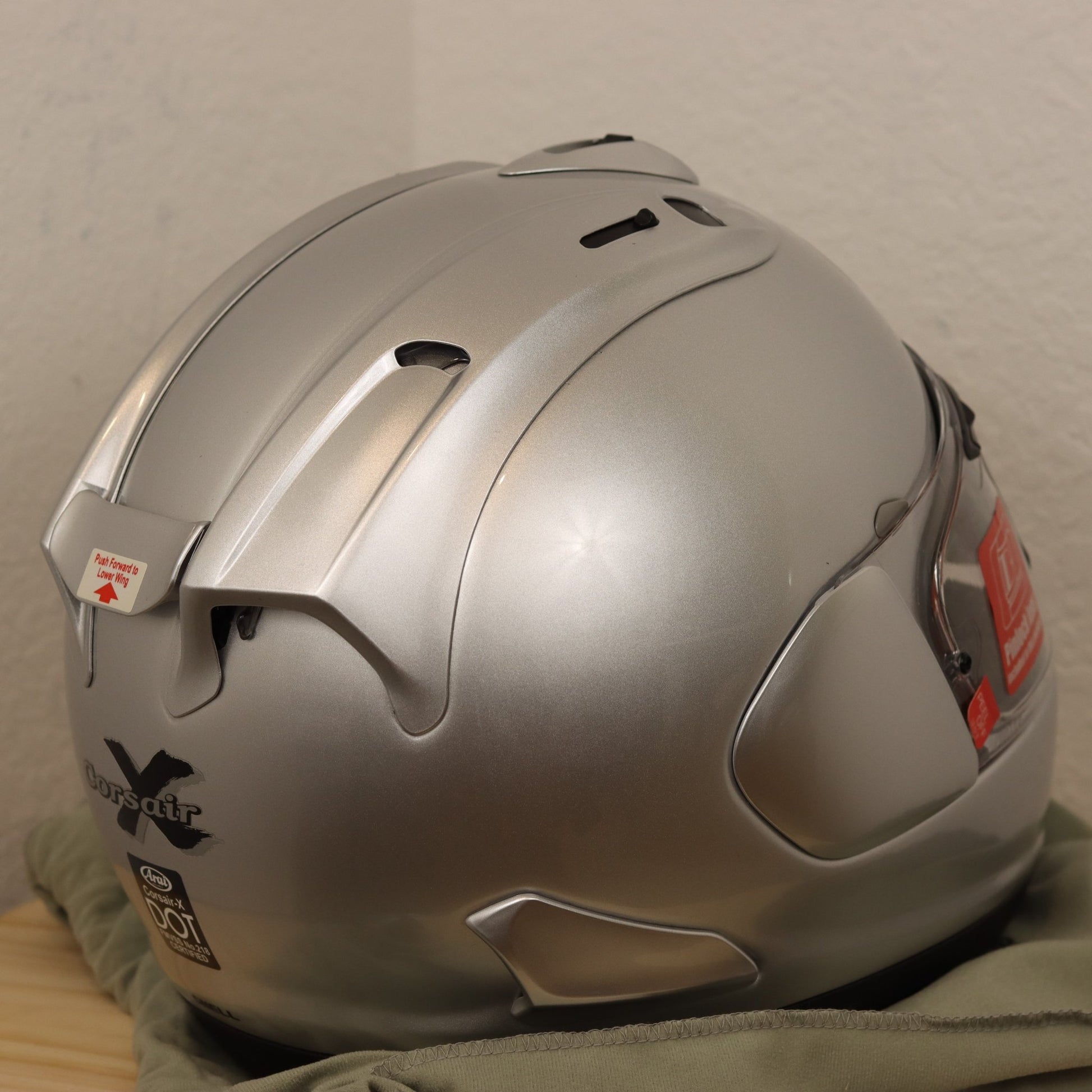 Arai Corsair - X Aluminum Silver Motorcycle Helmet - TheHelmetHub
