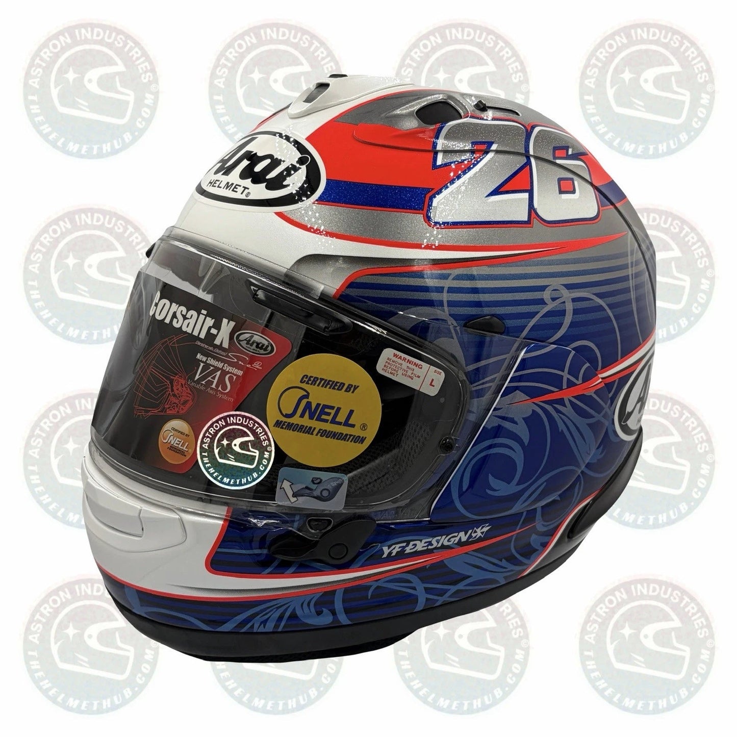 Arai Corsair - X Dani - 4 (Pedrosa) Motorcycle Helmet - TheHelmetHub