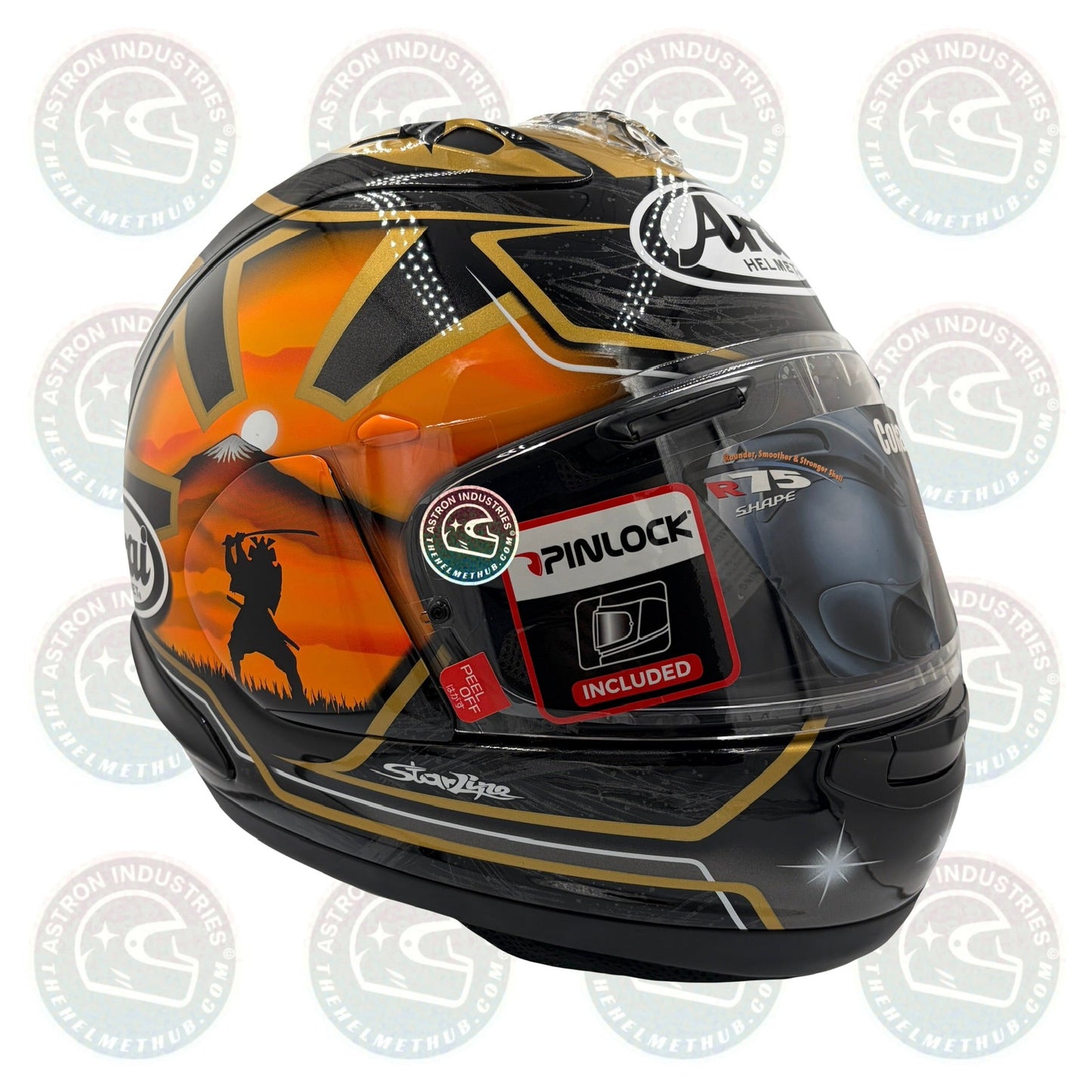 Arai Corsair - X Dani Samurai - 2 Black Motorcycle Helmet - TheHelmetHub