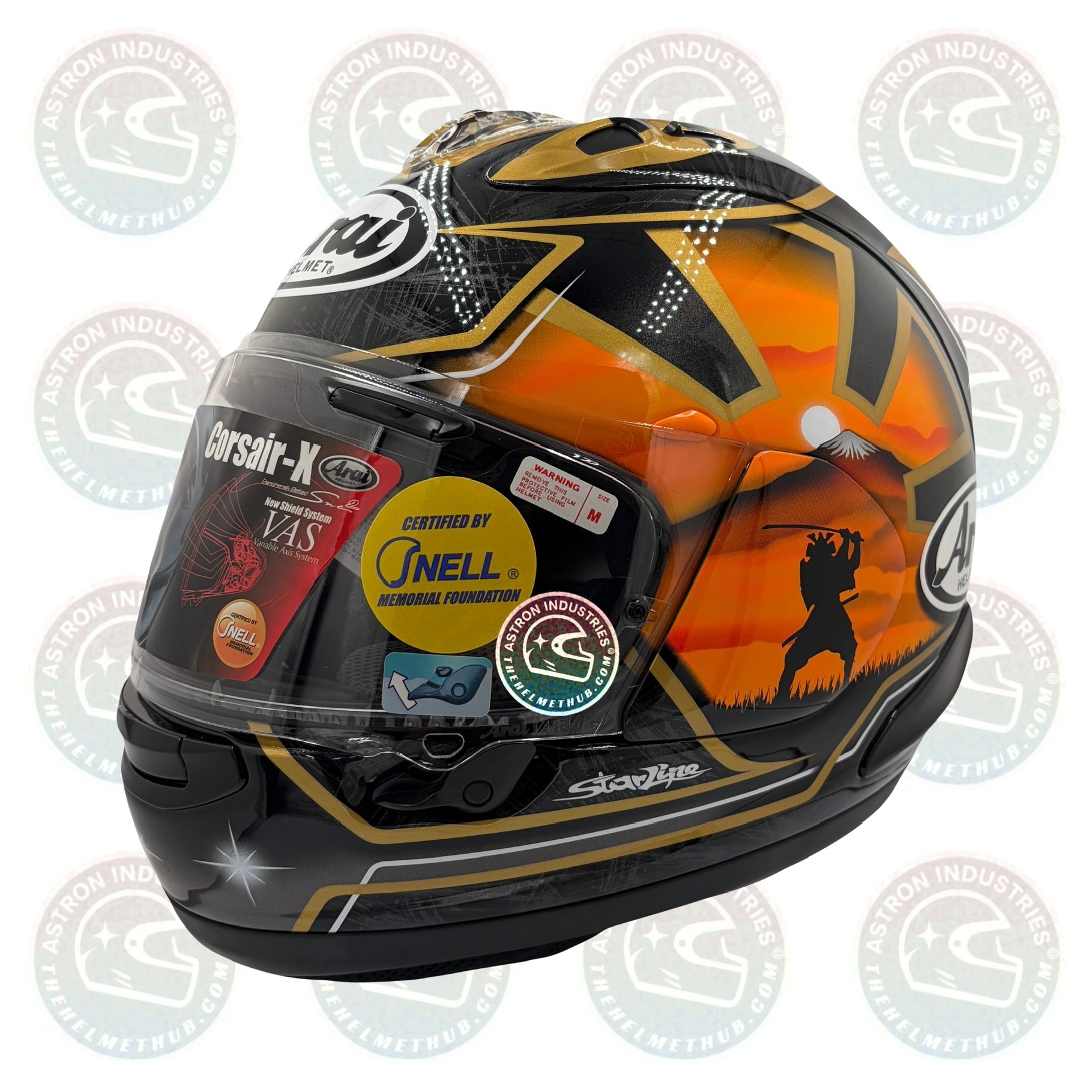Arai Corsair - X Dani Samurai - 2 Black Motorcycle Helmet - TheHelmetHub