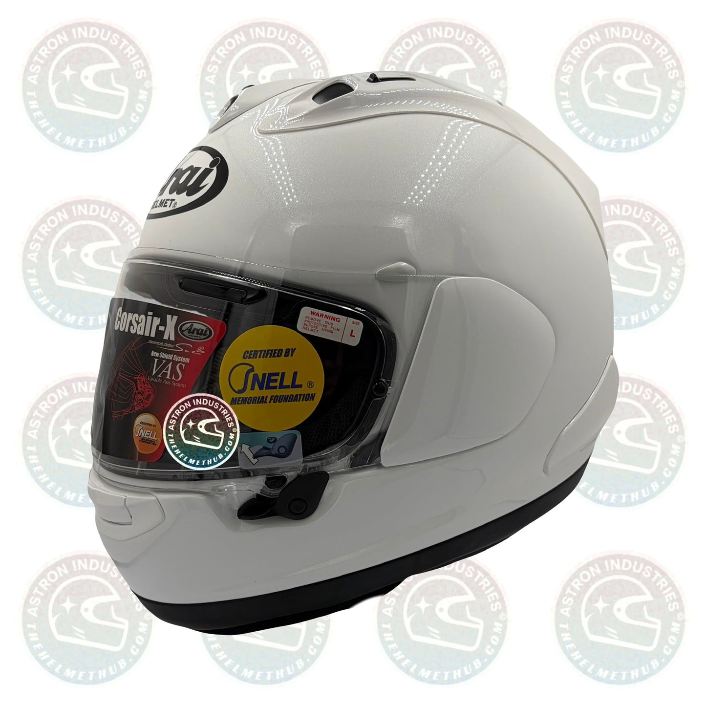 Arai Corsair - X Diamond White Motorcycle Helmet - TheHelmetHub