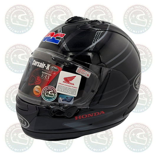 Arai Corsair - X HRC Black (Honda Racing Corporation) Motorcycle Helmet - TheHelmetHub