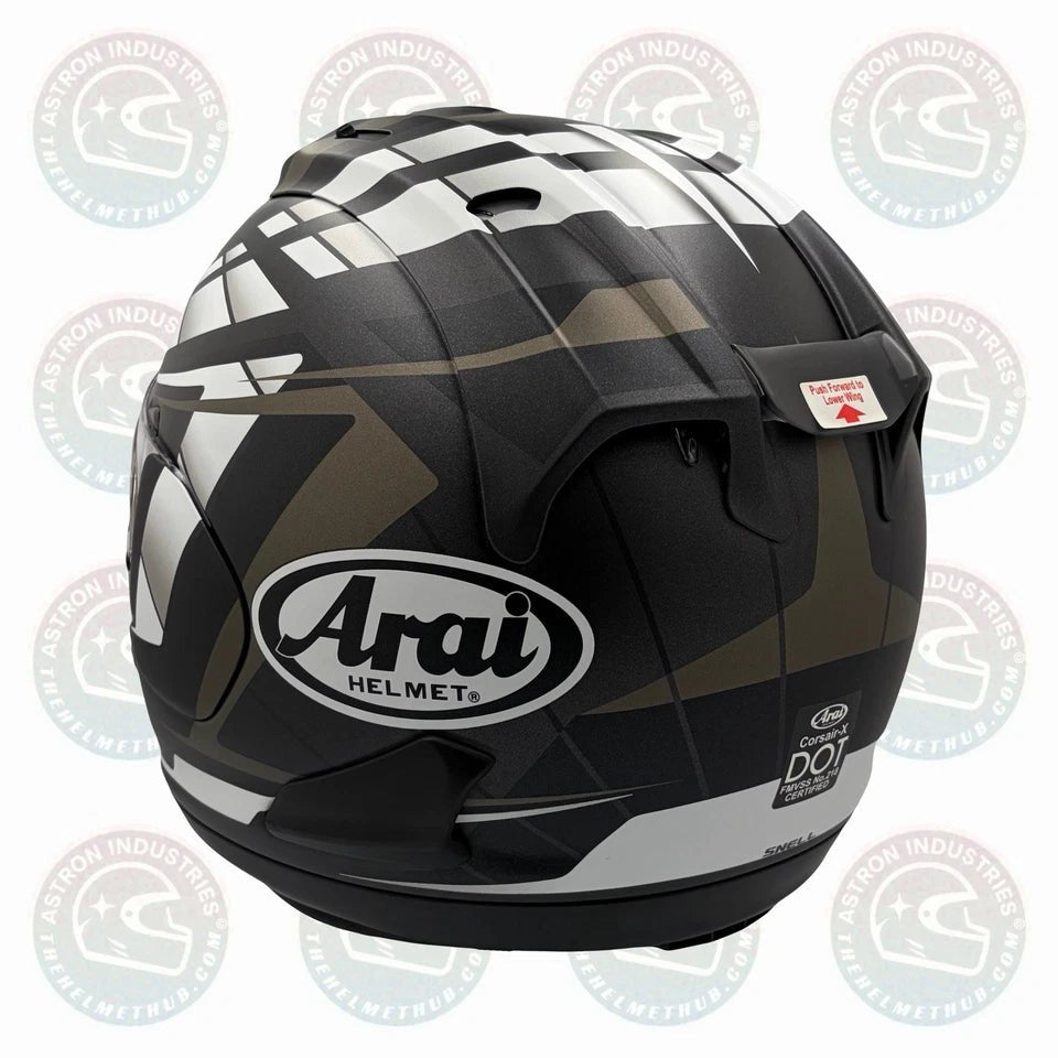 Arai Corsair - X Planet Black Frost Motorcycle Helmet - TheHelmetHub
