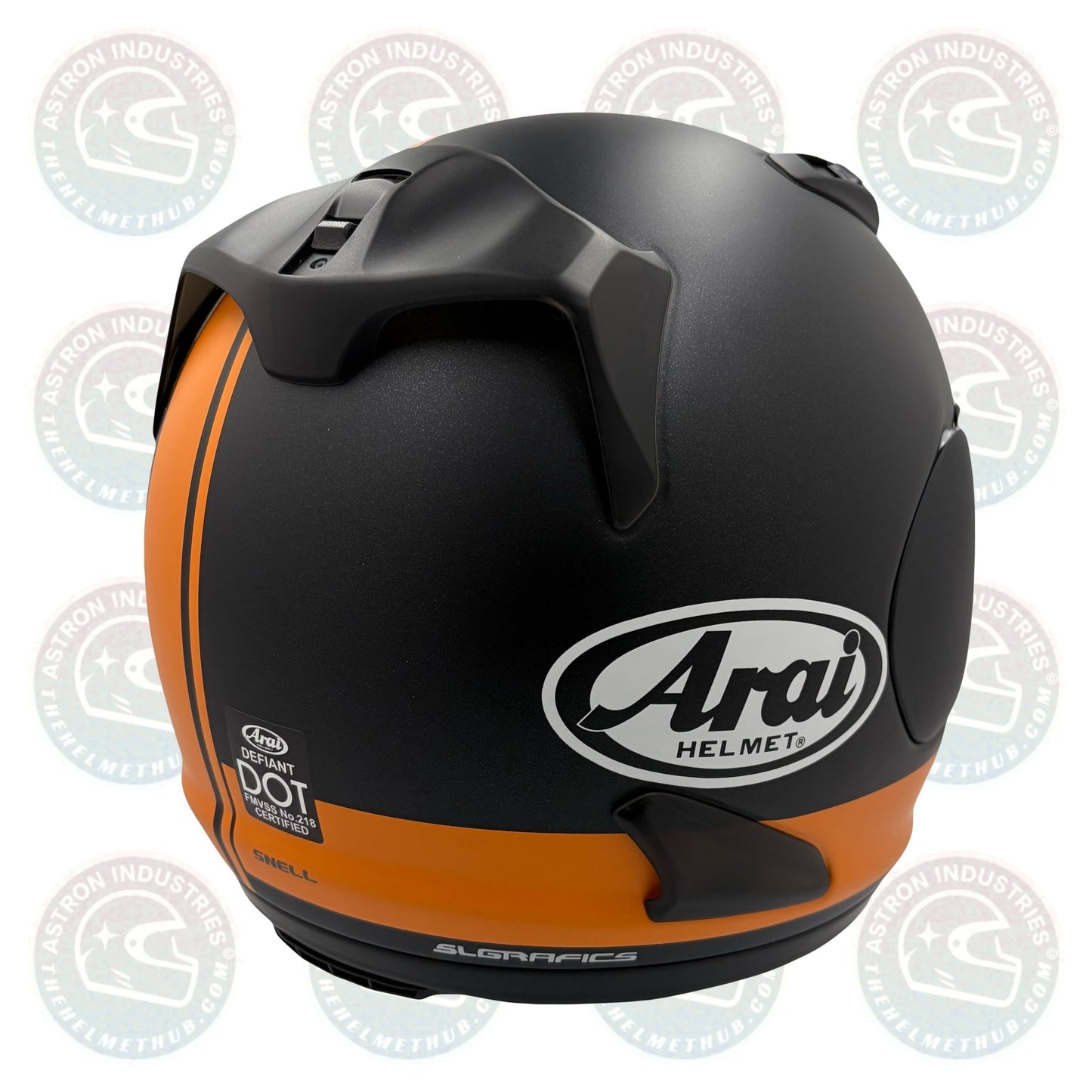 Arai Defiant Base Orange Motorcycle Helmet - TheHelmetHub