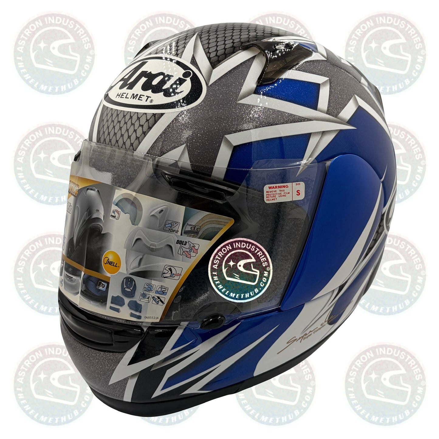 Arai Profile Freedom Blue Motorcycle Helmet - TheHelmetHub
