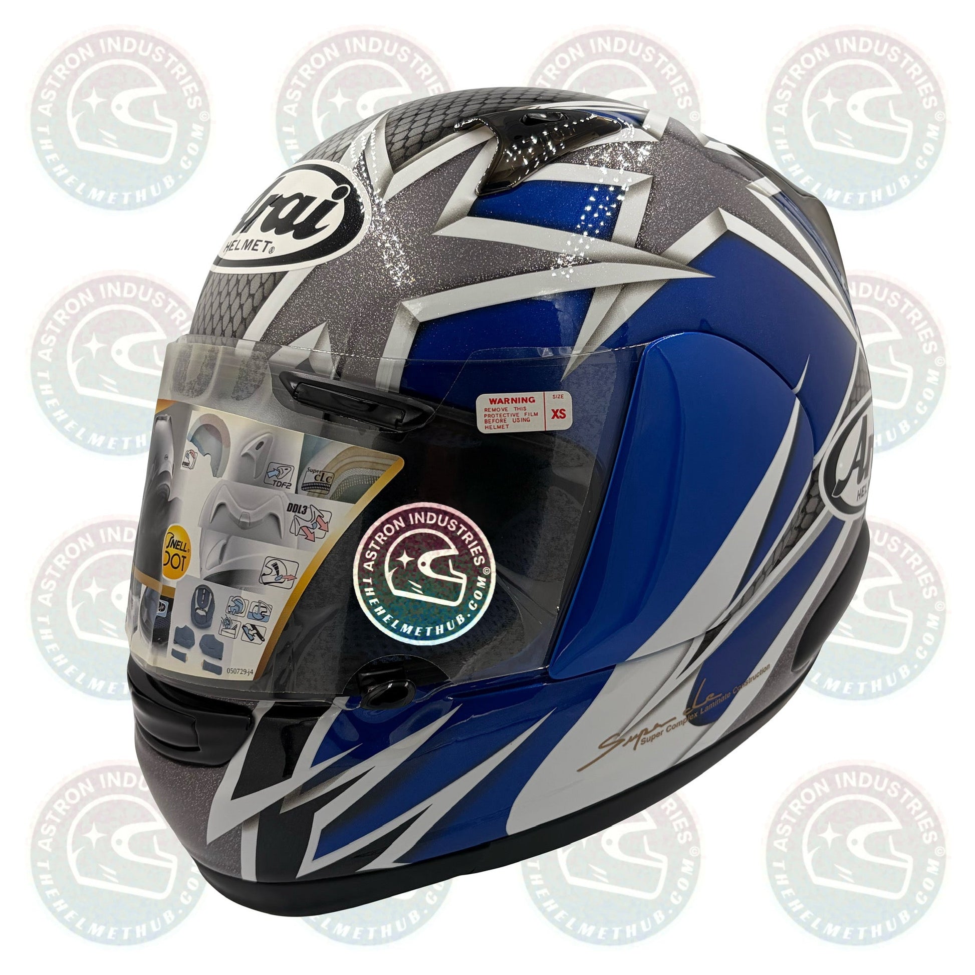 Arai Profile Freedom Blue Motorcycle Helmet - TheHelmetHub