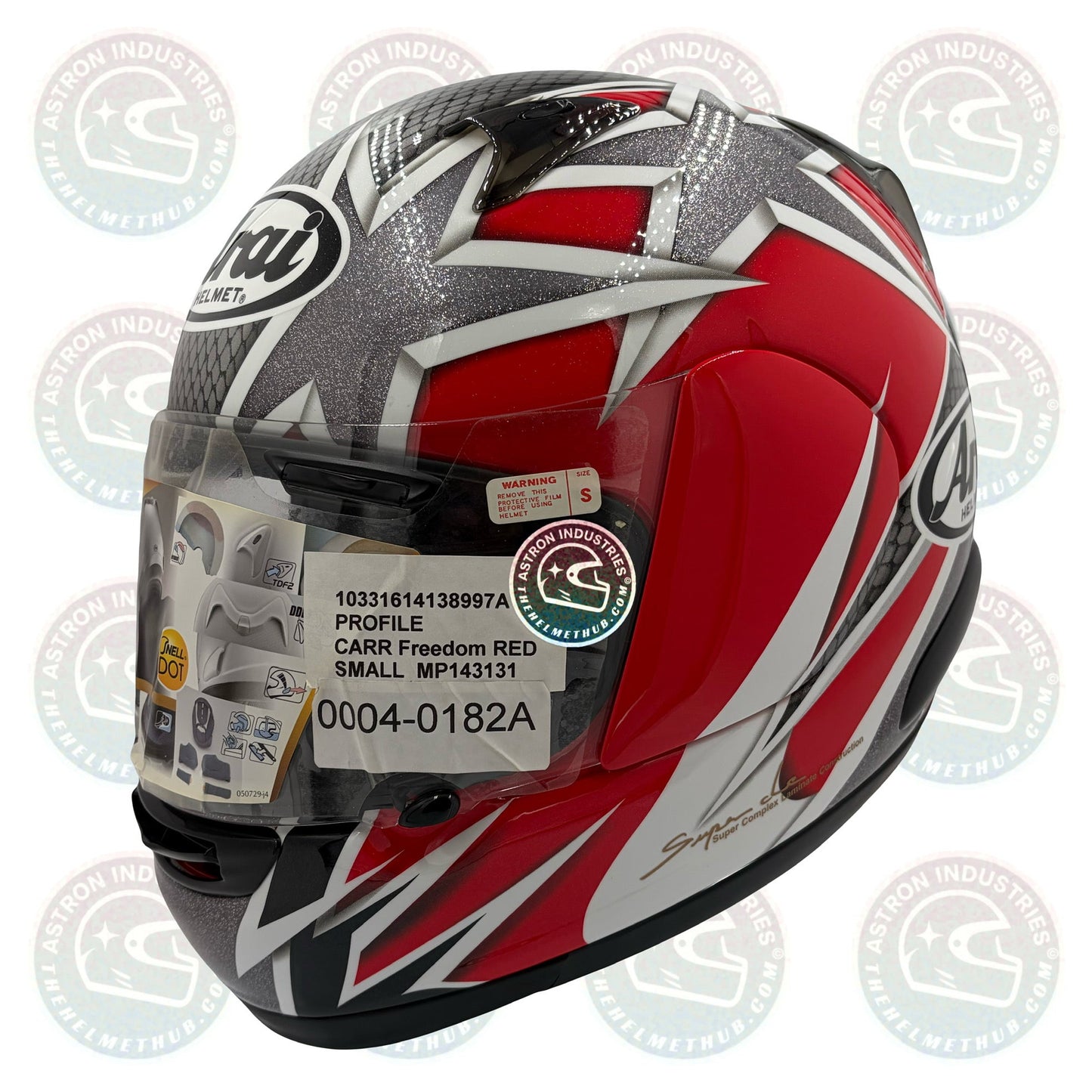 Arai Profile Freedom Red Motorcycle Helmet - TheHelmetHub