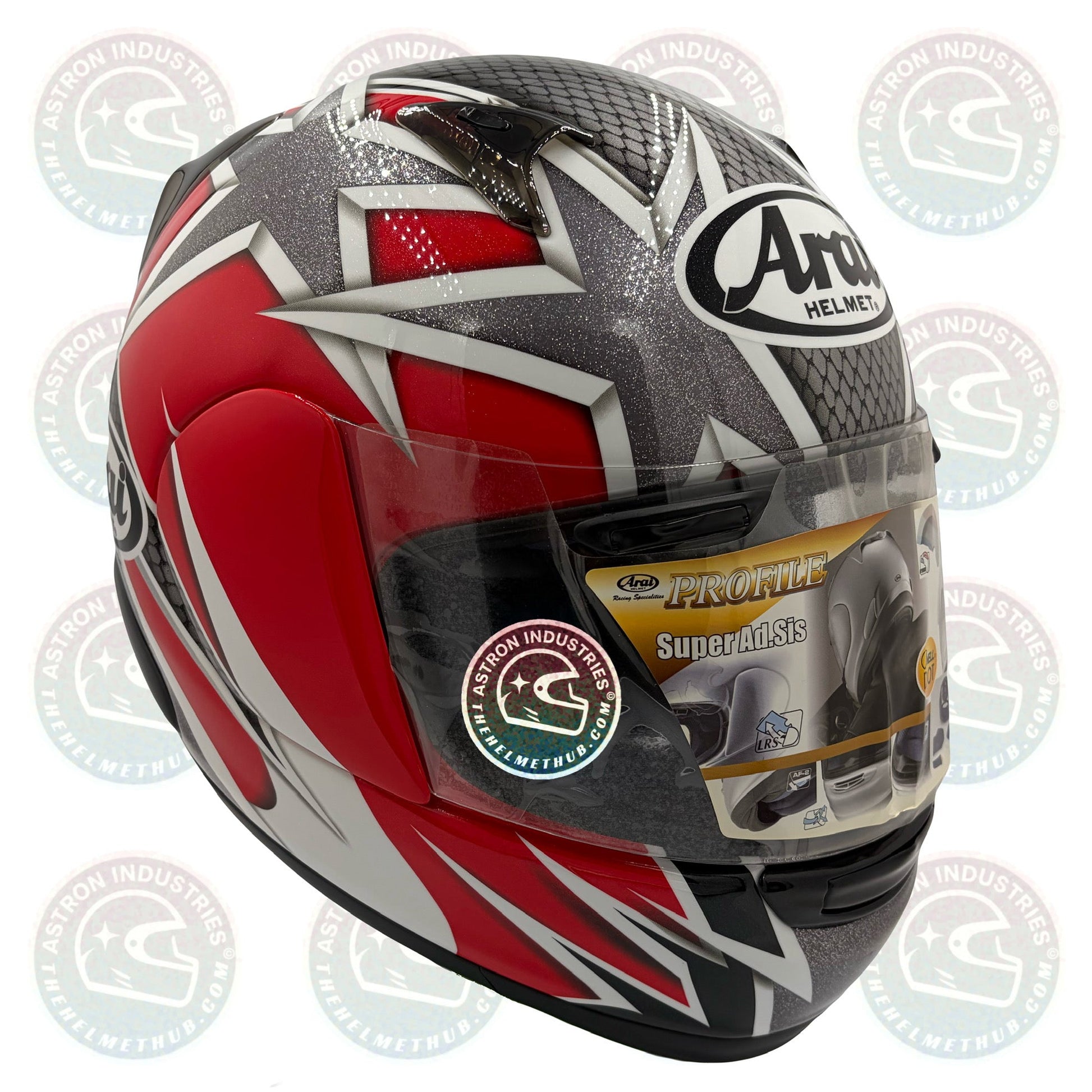 Arai Profile Freedom Red Motorcycle Helmet - TheHelmetHub