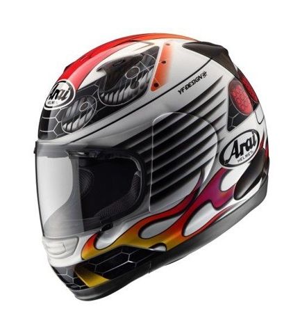 Arai Profile Hotrod White Motorcycle Helmet - TheHelmetHub