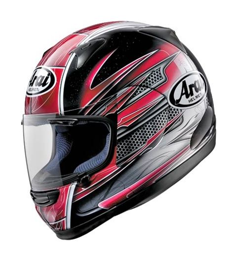 Arai Profile Trident Red Motorcycle Helmet - TheHelmetHub