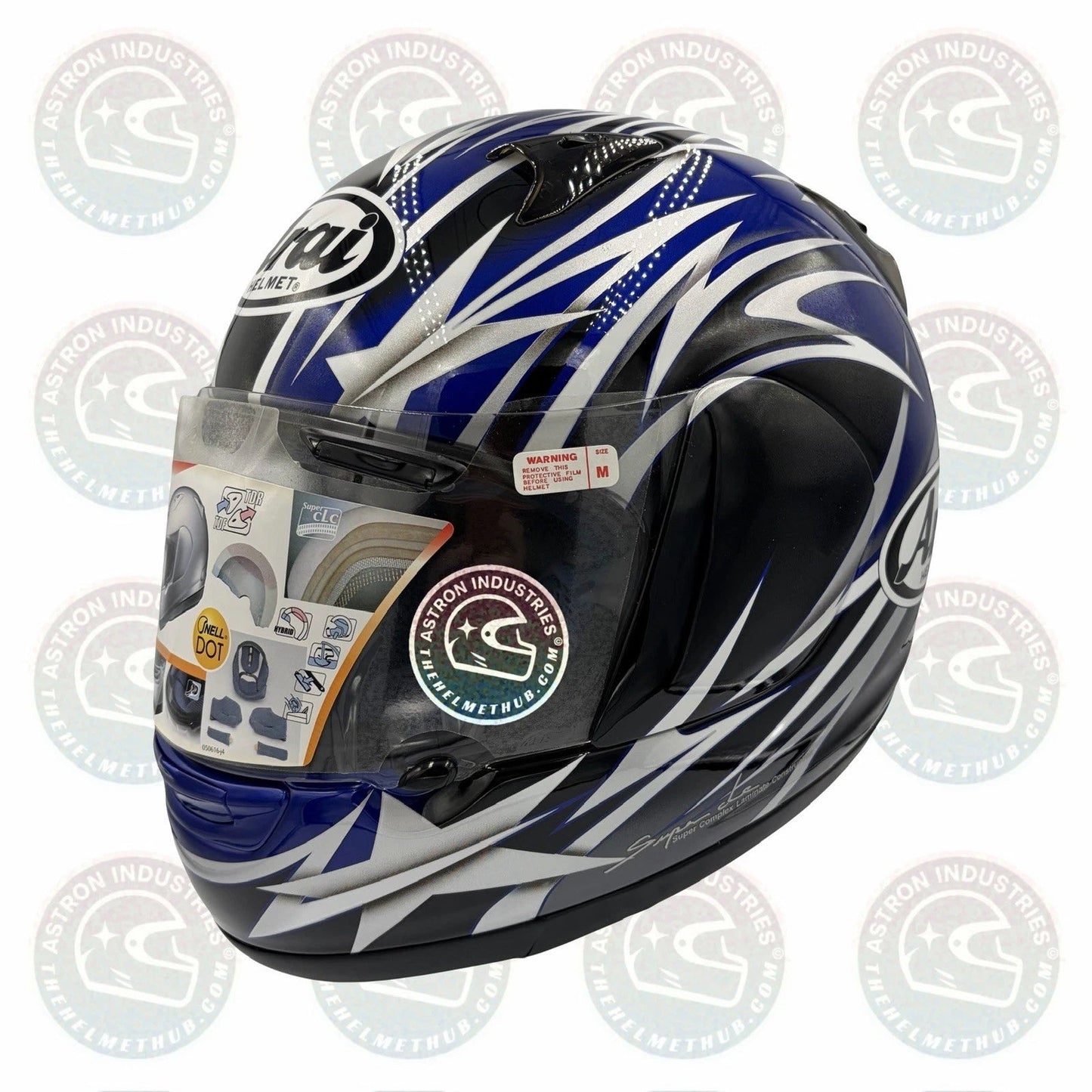 Arai Quantum 2 Stellar Black & Blue Motorcycle Helmet - TheHelmetHub