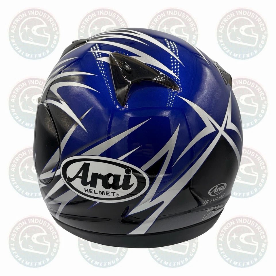 Arai Quantum 2 Stellar Black & Blue Motorcycle Helmet - TheHelmetHub