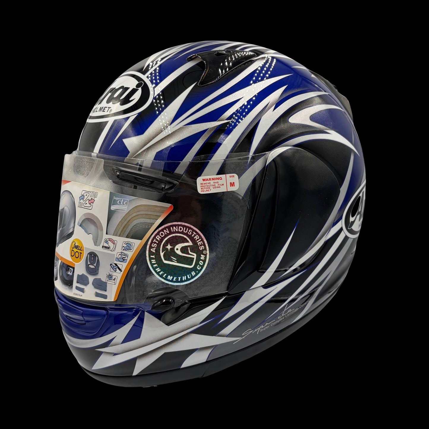 Arai Quantum 2 Stellar Black & Blue Motorcycle Helmet - TheHelmetHub