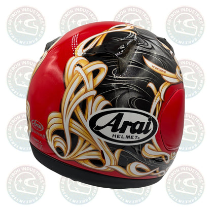 Arai Quantum 2 Swirl Red Motorcycle Helmet - TheHelmetHub