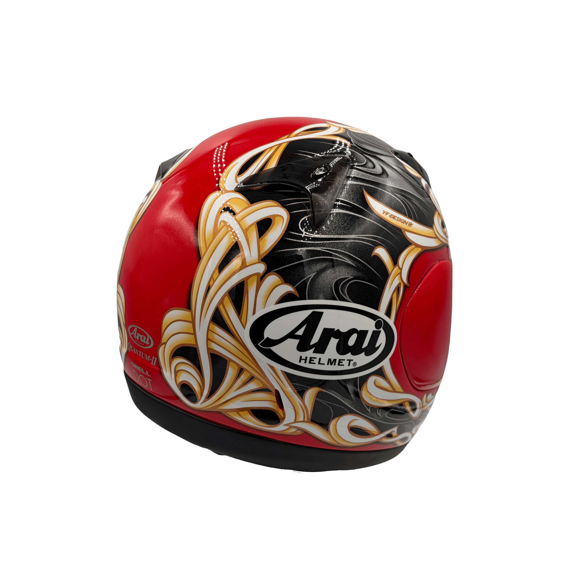 Arai Quantum 2 Swirl Red Motorcycle Helmet - TheHelmetHub