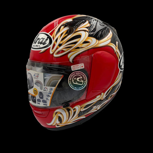 Arai Quantum 2 Swirl Red Motorcycle Helmet - TheHelmetHub