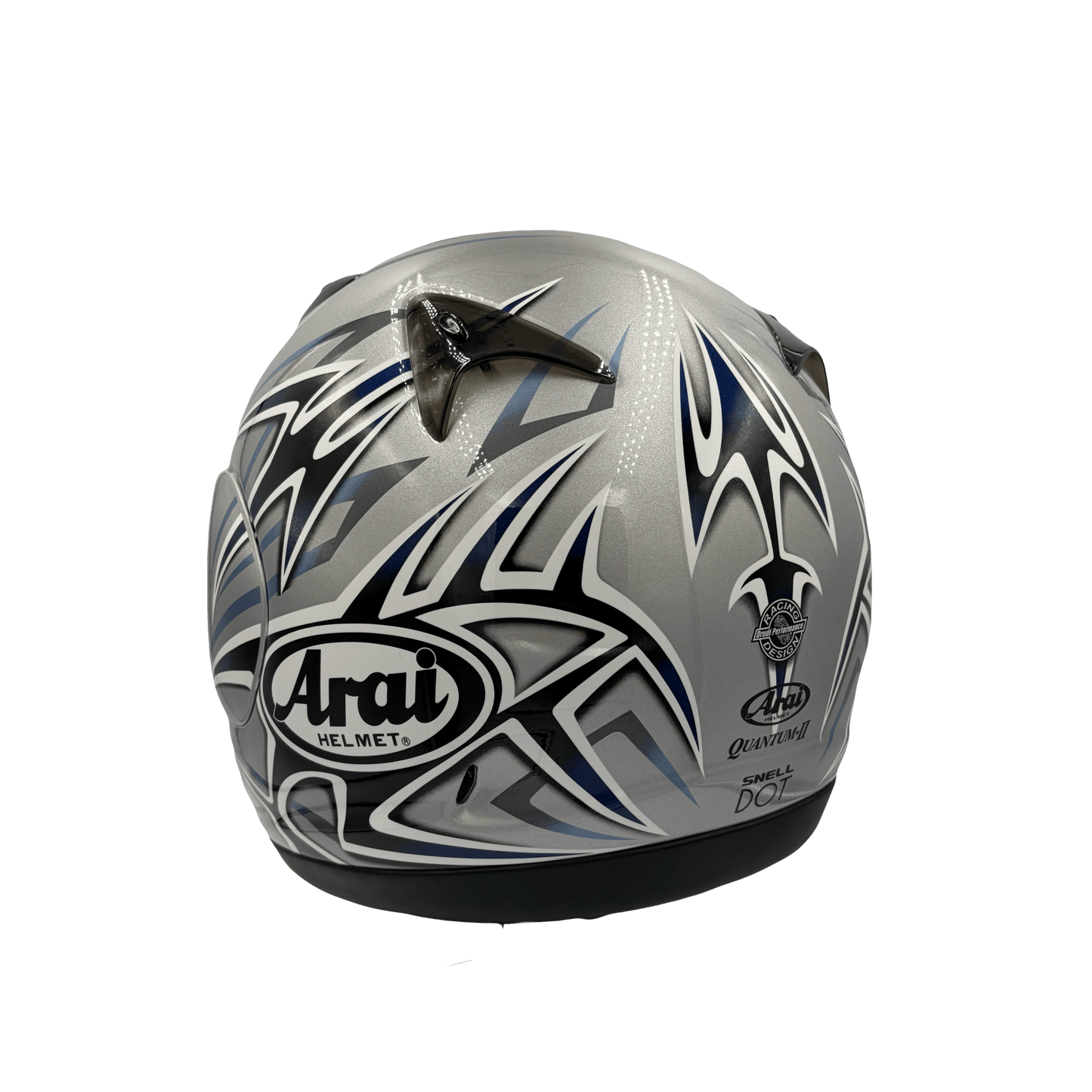 Arai Quantum 2 Tattoo Silver Motorcycle Helmet - TheHelmetHub