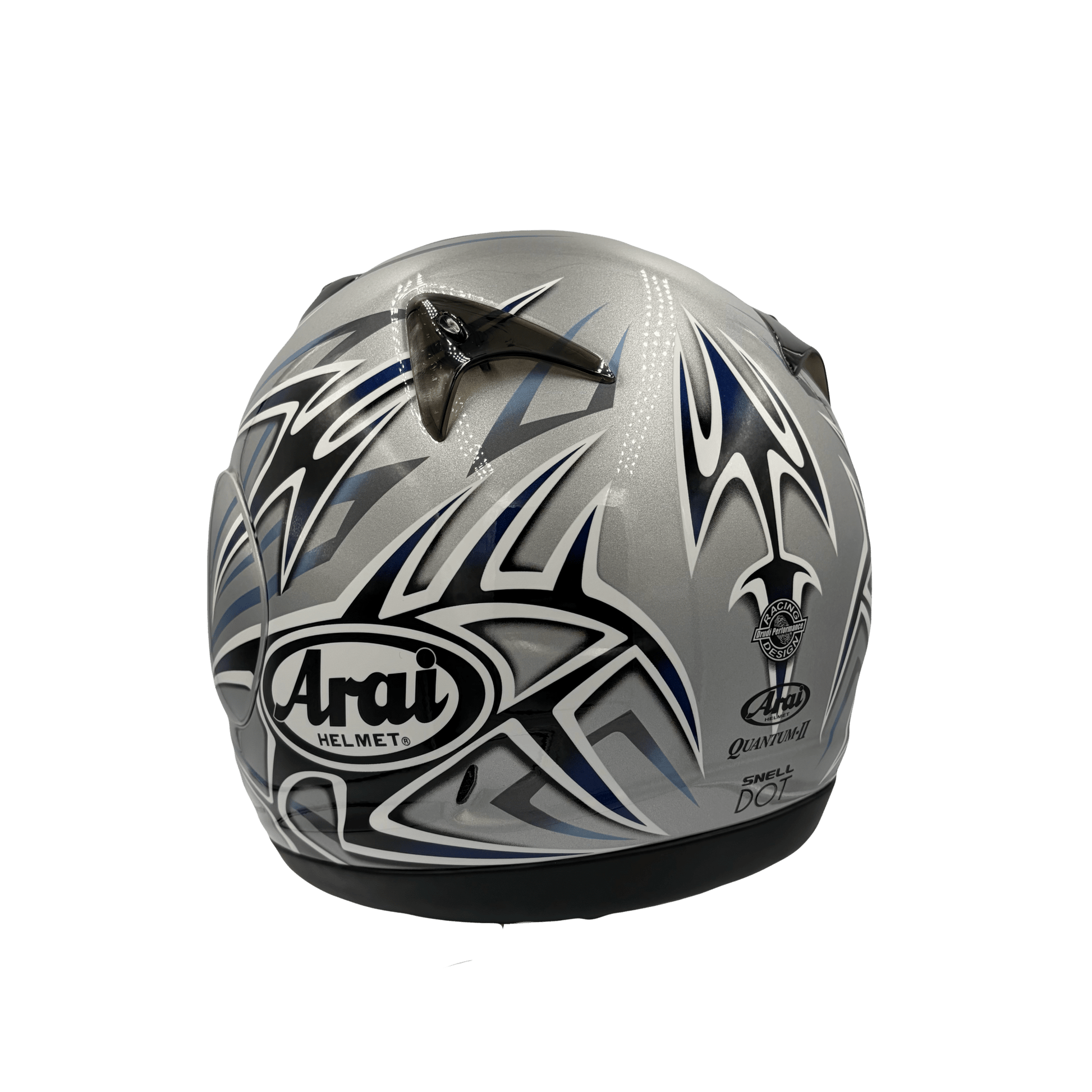 Arai Quantum 2 Tattoo Silver Motorcycle Helmet - TheHelmetHub