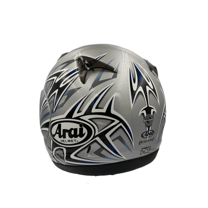 Arai Quantum 2 Tattoo Silver Motorcycle Helmet - TheHelmetHub