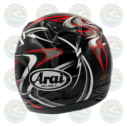 Arai Quantum 2 Twisted Black and Red Motorcycle Helmet - TheHelmetHub