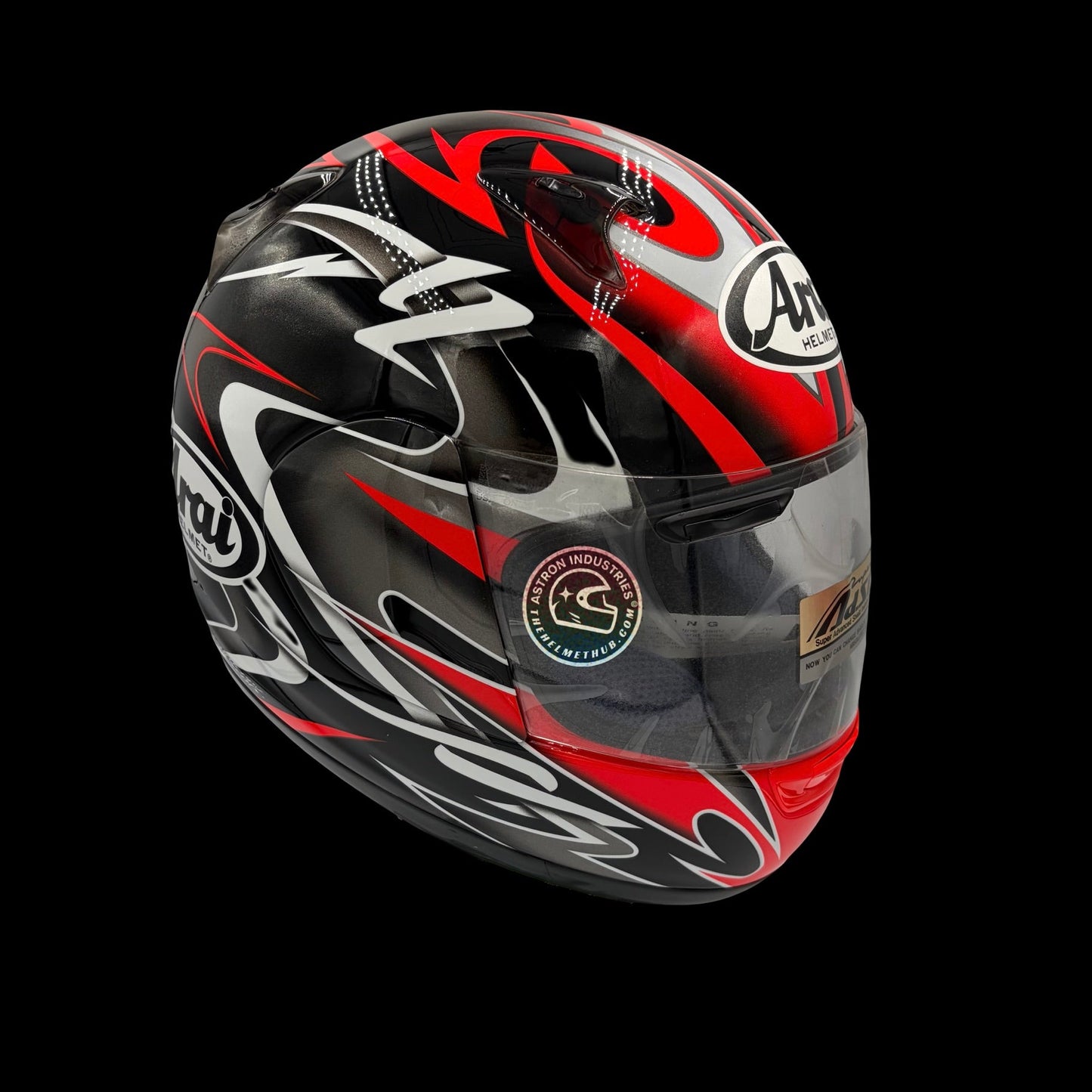 Arai Quantum 2 Twisted Black and Red Motorcycle Helmet - TheHelmetHub
