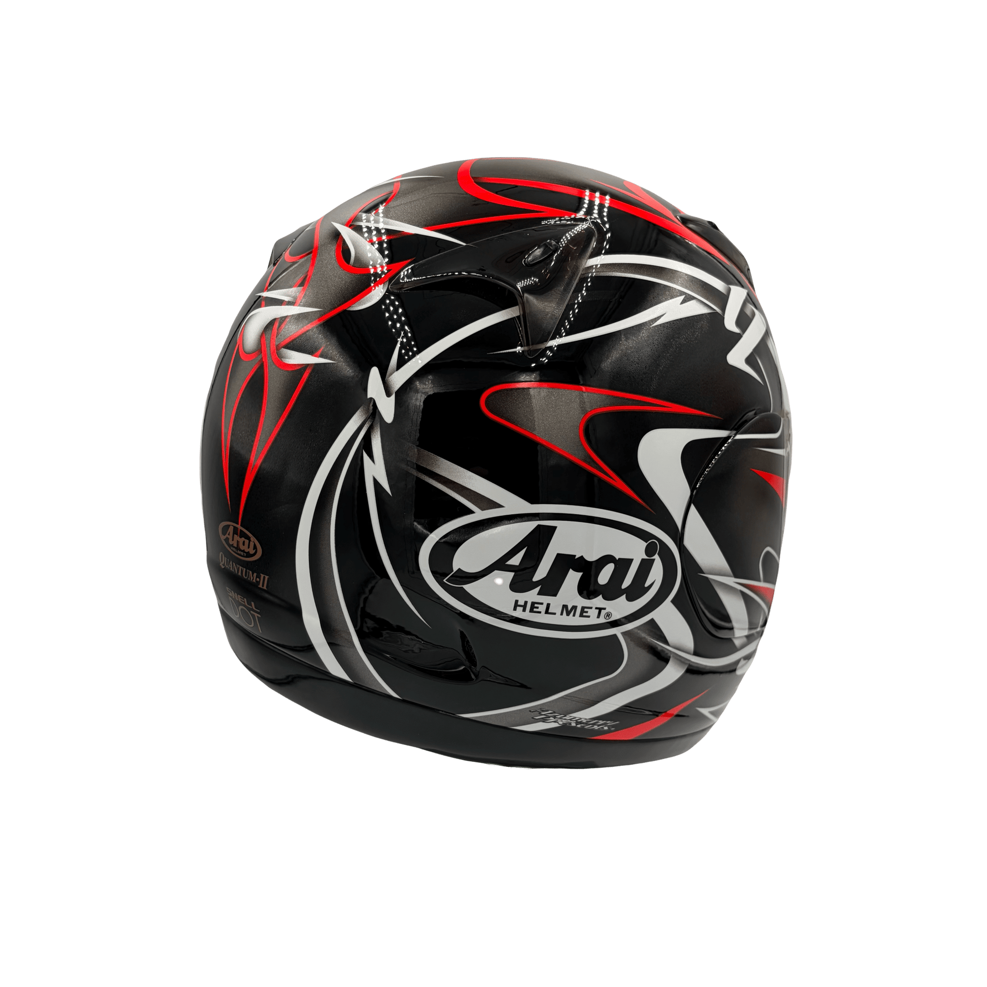 Arai Quantum 2 Twisted Black and Red Motorcycle Helmet - TheHelmetHub